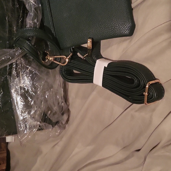 Nordstrom Green trio bought gorgeous designer large satchel/ crossberry - Picture 2 of 11